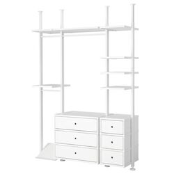 Sistem depozitare Ikea Elvarli 3 sectiuni/6 sertare 178x51x222-350 (Alb)