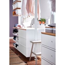 Sistem depozitare Ikea Elvarli 385x51x222-350 (Alb/Bambus) Thumb