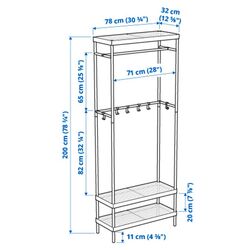 Sistem depozitare Ikea Mackapar 78x32x200 (Alb) Thumb