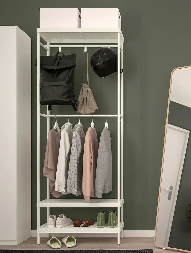 Sistem depozitare Ikea Mackapar 78x32x200 (Alb)