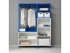 Sistem depozitare Ikea Platsa 140x42x191 (Alb Kalbaden/Albastru)