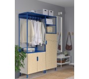 Sistem depozitare Ikea Platsa 140x42x191 (Alb Kalbaden/Albastru)