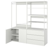 Система хранения Ikea Platsa 2 двери/3 ящика 160x42x181 (Белый/Фоннес Белый)