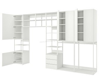 Sistem depozitare Ikea Platsa 6 usi/3 sertare 420x42x241 (Alb/Fonnes Alb)