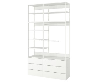 Sistem depozitare Ikea Platsa 6 sertare 140x42x241 (Alb/Fonnes Alb)