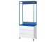 Sistem depozitare Ikea Platsa 80x42x191 (Alb Fonnes/Albastru)