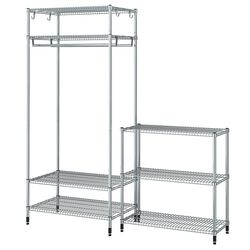 Sistem depozitare Ikea Omar 186x50x201 (Argintiu)