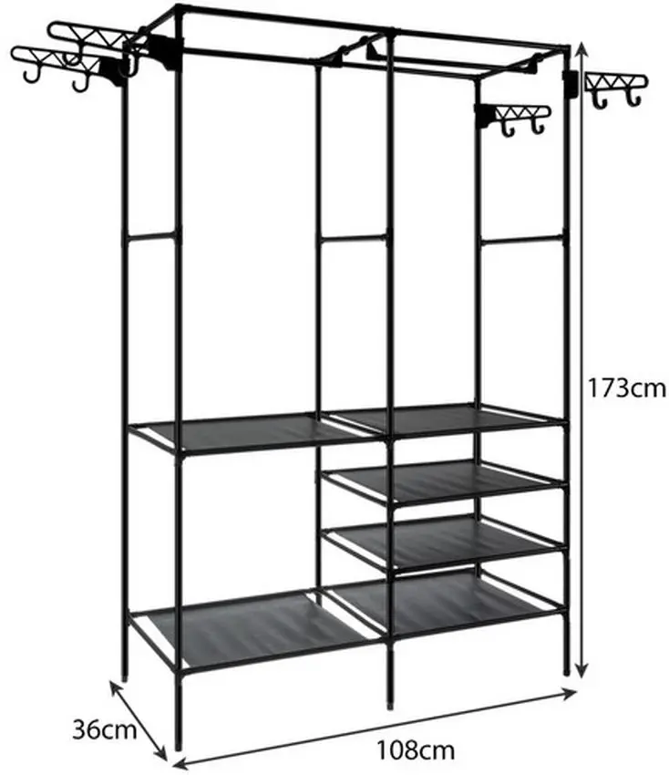 Sistem de depozitare Ruhhy 22671 (Black)