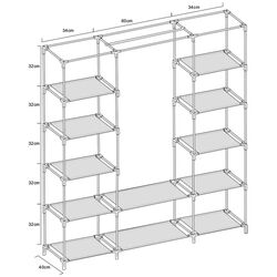 Dulap textil Saska Garden 28873 (Dark Gray) Thumb
