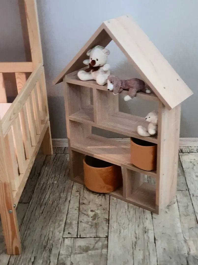 Etajera-casuta BellaLuni Domek 87x54x18 (Sonoma Oak)