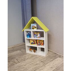 Etajera-casuta BellaLuni Domek 87x54x18 (White/Lime) Thumb