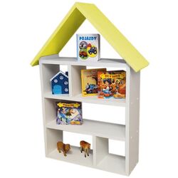 Etajera-casuta BellaLuni Domek 87x54x18 (White/Lime)
