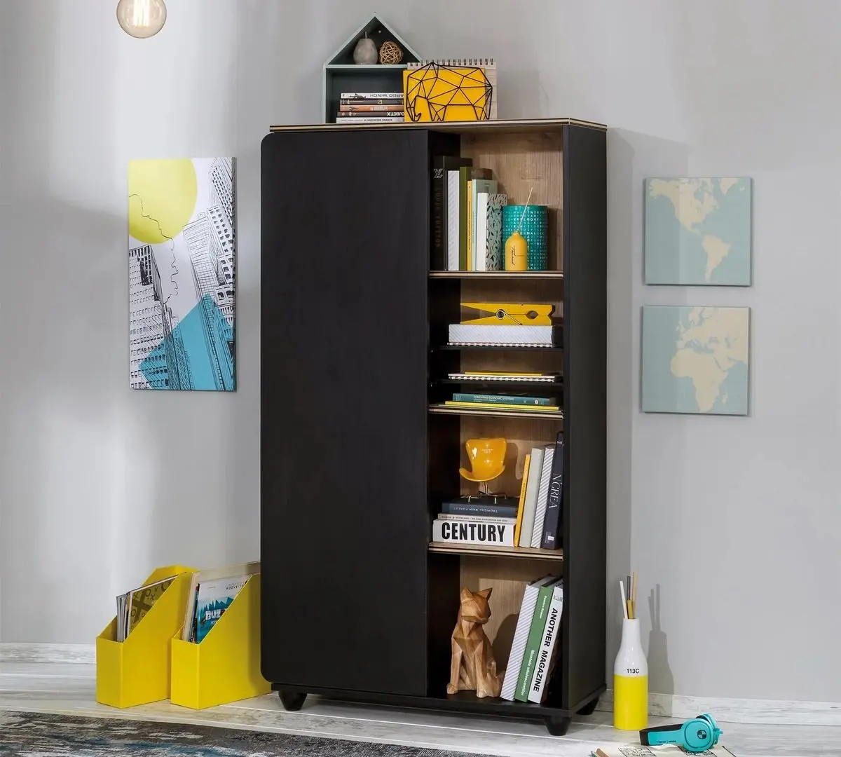 Стеллаж Cilek Black 20.58.1503.00 (Black/Wood) - 2