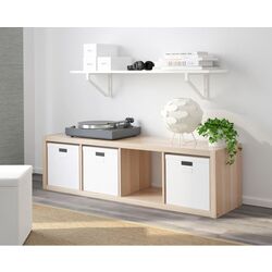 Etajera Ikea Kallax 42x147 (Aspect Stejar Antichizat) Thumb