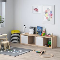 Etajera Ikea Kallax 42x147 (Aspect Stejar Antichizat) Thumb