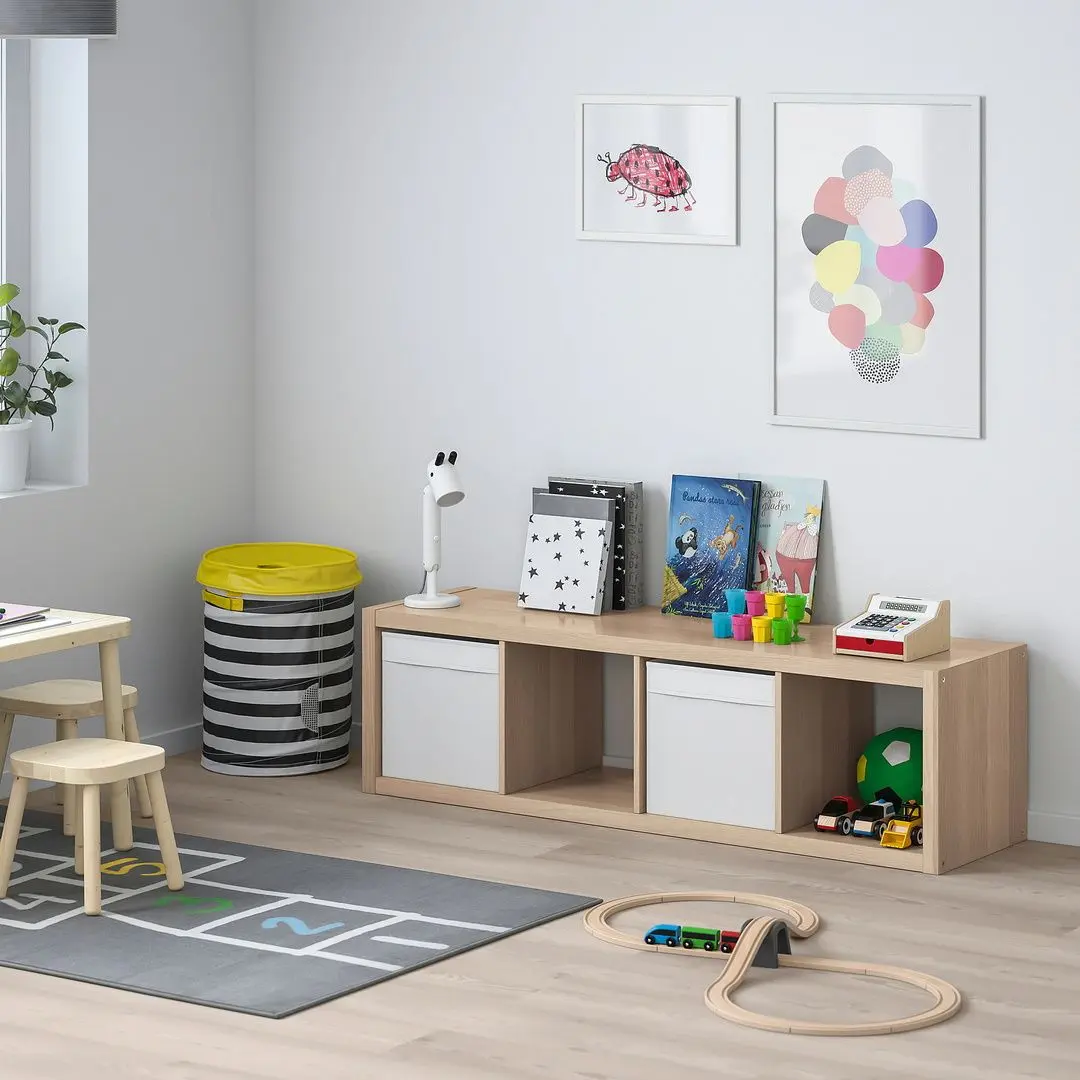 Etajera Ikea Kallax 42x147 (Aspect Stejar Antichizat)