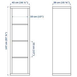 Etajera Ikea Kallax 42x147 (Aspect Stejar Antichizat) Thumb