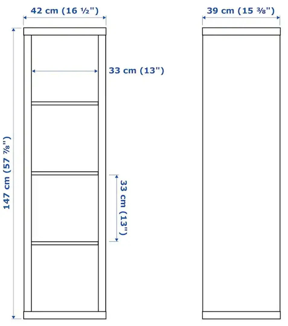 Etajera Ikea Kallax 42x147 (Aspect Stejar Antichizat)