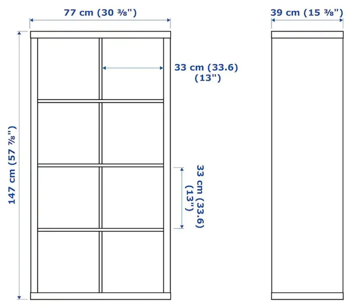 Etajera Ikea Kallax 77x147 (Lucios Alb)