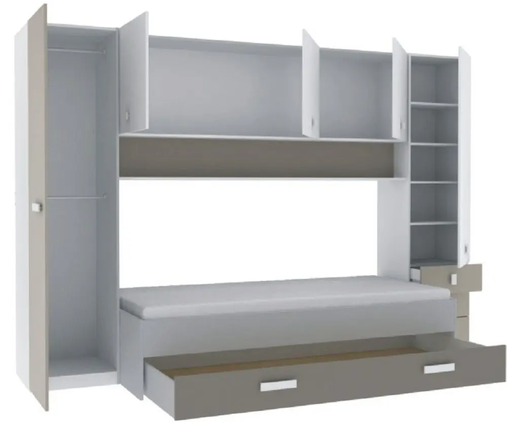Шкаф Mobhaus Tidy (White/Gray-Brown) - 5