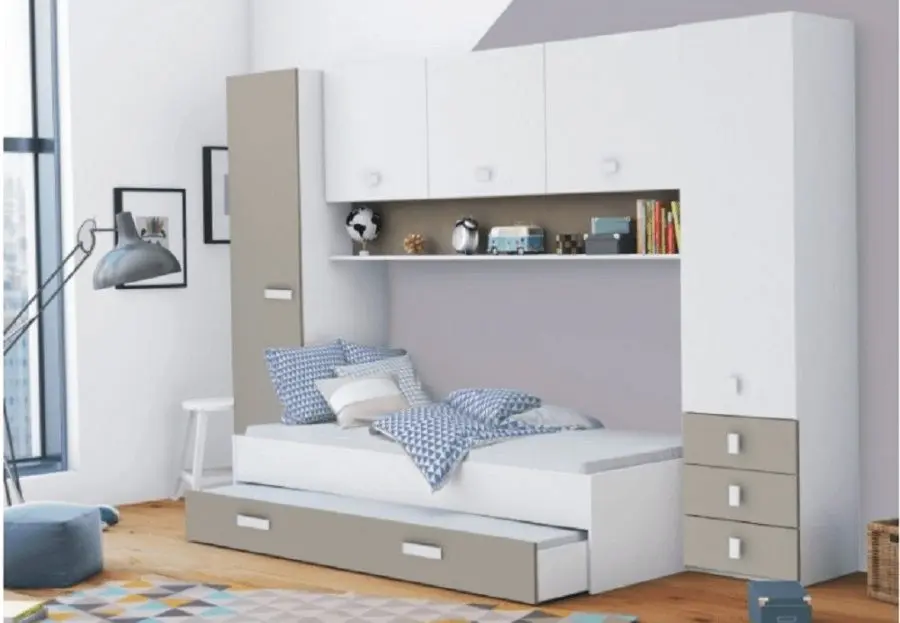 Шкаф Mobhaus Tidy (White/Gray-Brown) - 3