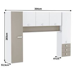 Шкаф Mobhaus Tidy (White/Gray-Brown) Thumb