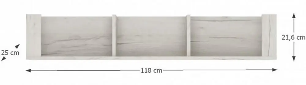 Полка Tempo Kondela Angel Typ 61 (Craft White)