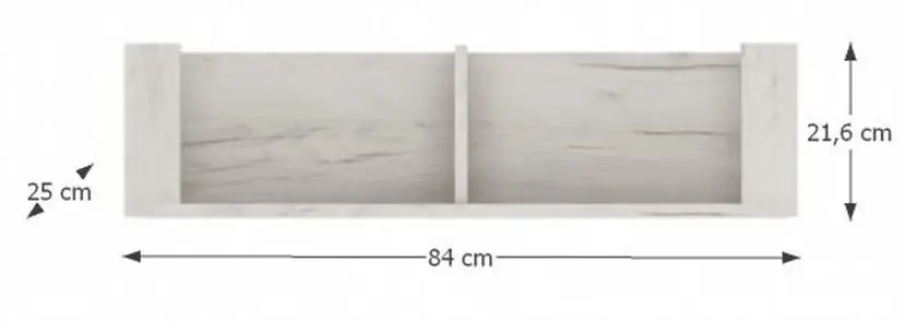 Полка Tempo Kondela Angel Typ 62 (Craft White)