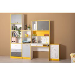 Etajera Mobi Alpha 09.137 (Sunlight/Gray/White Premium) Thumb