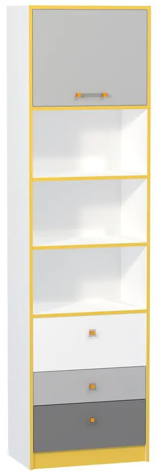 Etajera Mobi Alpha 09.137 (Sunlight/Gray/White Premium)