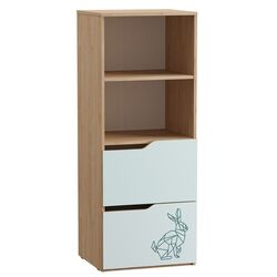 Etajera Mobi Gudvin 13.26 (Hickory Rockford Natural/Petrol/Mint)