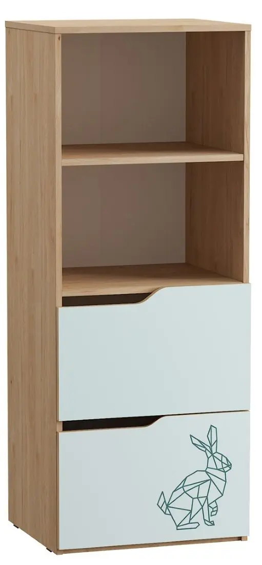 Стеллаж Mobi Гудвин 13.26 (Гикори Рокфорд Натуральный/Бензин/Мята)