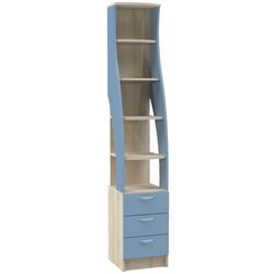 Etajera Mobi Nika 410 (Sand Beech/Capri Blue)