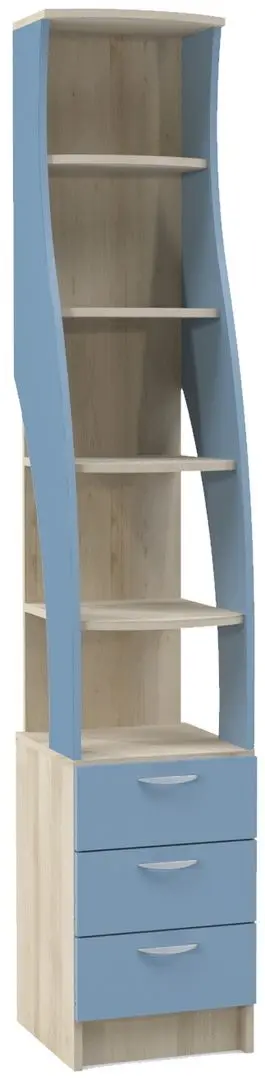 Etajera Mobi Nika 410 (Sand Beech/Capri Blue)