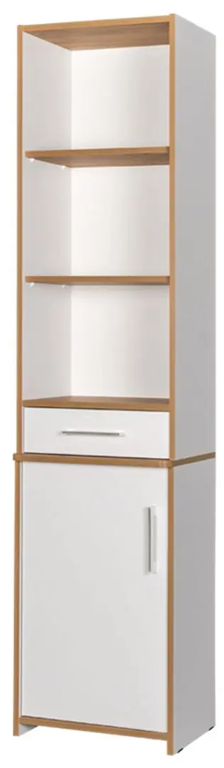 Etajera Mobi Vudi 10.127 (White Premium/Oak Craft Golden)