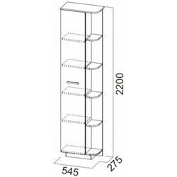 Стеллаж угловой SV-mebel Гамма-20 (Ясень Анкор Светлый) Thumb