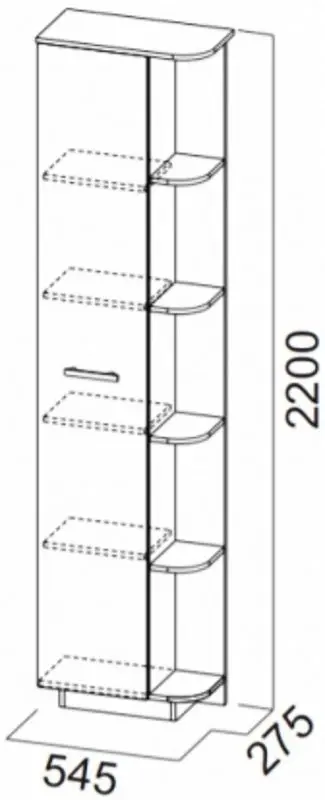 Стеллаж угловой SV-mebel Гамма-20 (Ясень Анкор Светлый) - 2