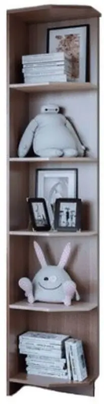 Стеллаж угловой SV-mebel Город (Ясень Шимо Темный/Ясень Шимо Светлый)