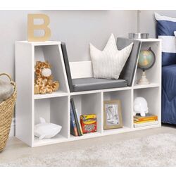 Etajera cu scaun tapițat Tempo Kondela Feria (White/Gray) Thumb