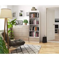 Etajera Akord R60 1SZ4P (White/Cappuccino Gloss) Thumb