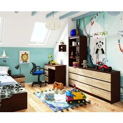 Etajera Akord R60 3SZ2P (Wenge/Sonoma Oak) Thumb