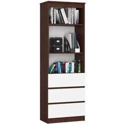 Etajera Akord R60 3SZ2P (Wenge/White)