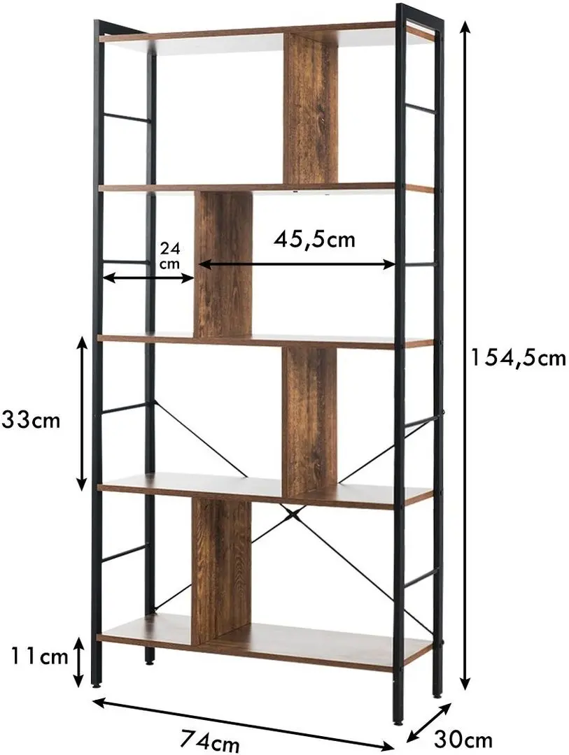 Стеллаж Costway HW63533 (Brown)