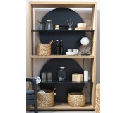 Etajera Fabrik Home Marley (Stone Oak/Black Ash)