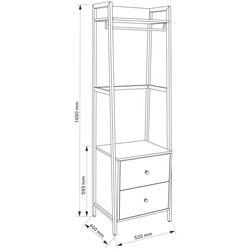 Etajera Signal Sol B (Black/Oak) Thumb