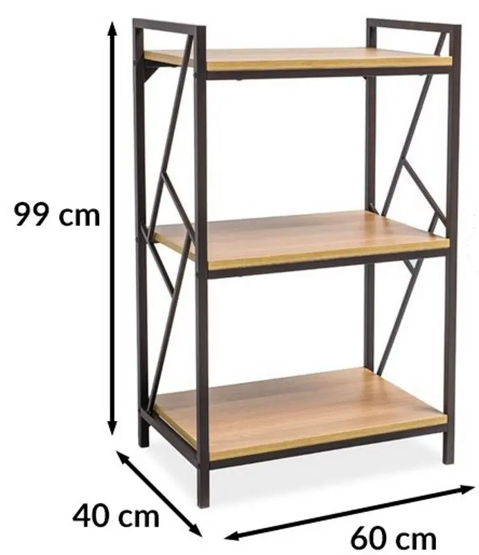 Etajera Signal Tablo R3 (Oak/Dark Brown)