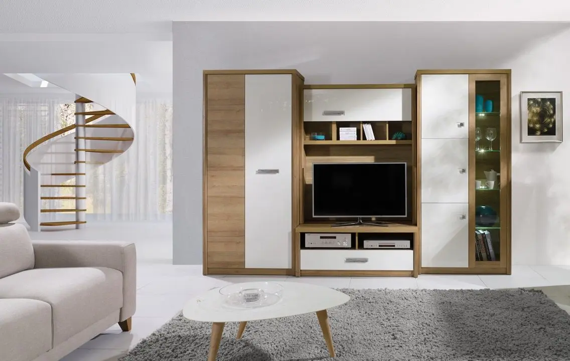 Надставка Fadome Milano MI5 (Riviera Oak/White Gloss) - 2