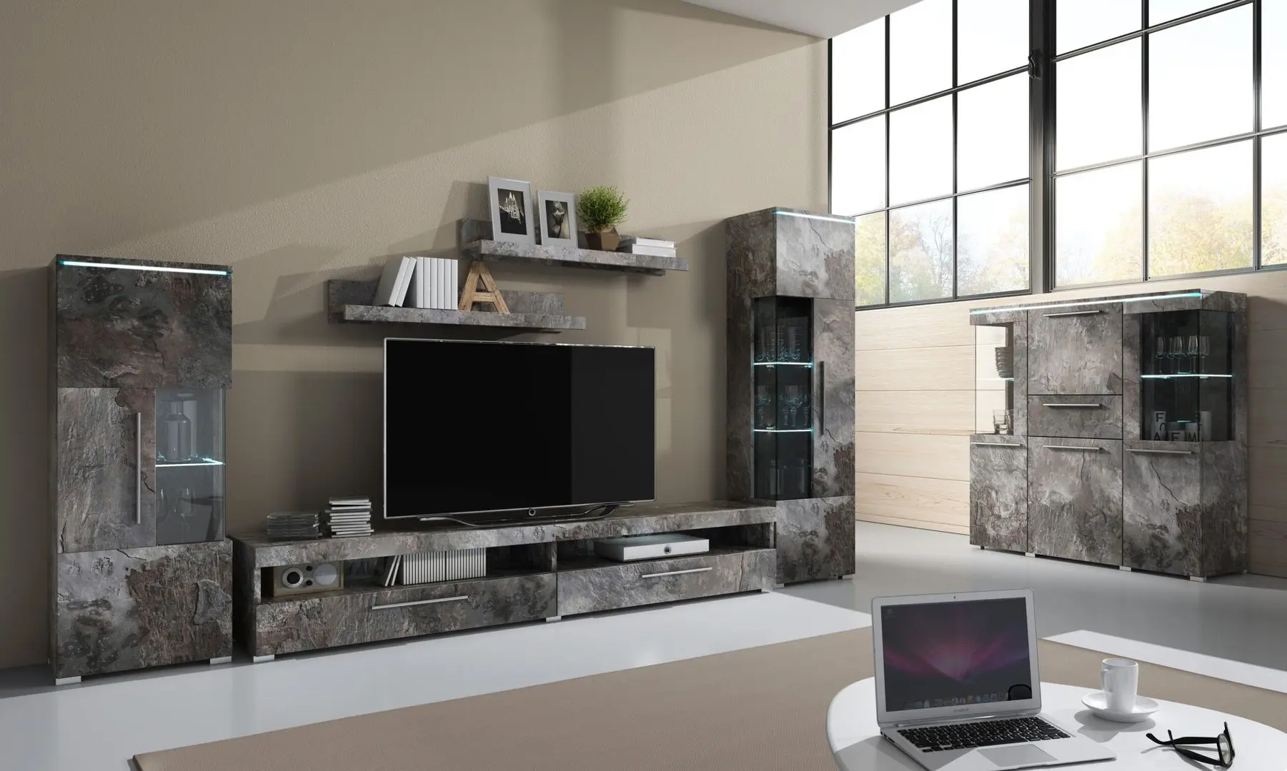 Set rafturi Helvetia India №01 90 (Slate)