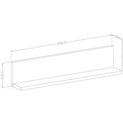 Полка Helvetia Bota №01 150 (Black Matt) Thumb