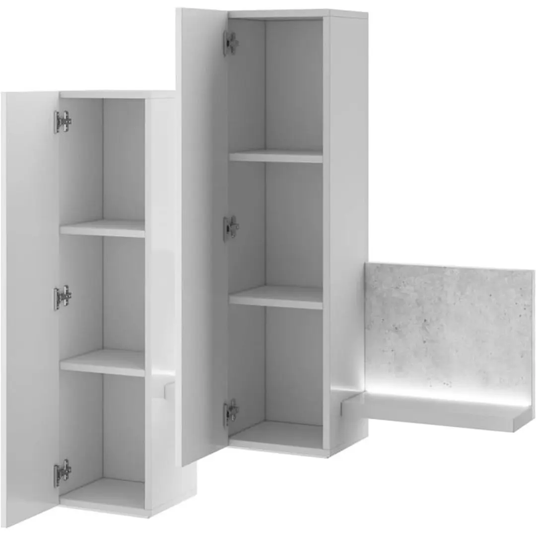 Полка + пенал Helvetia Bota №04 1D (Anthracite/Ribbeck Oak)